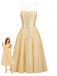 Gold 1950s Halter Dress 1