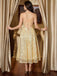 Gold 1950s Halter Dress 4