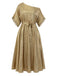 Gold 1950s Lace Dress 2