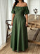 Dark Army Green 1950s Floral Dress 3