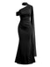 Halter Off Shoulder Ruched Mermaid Evening Dress 1