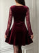 Wine Red 1960s Christmas Velvet Dress 10