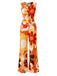 Orange 1950s Wide Leg Jumpsuit 4