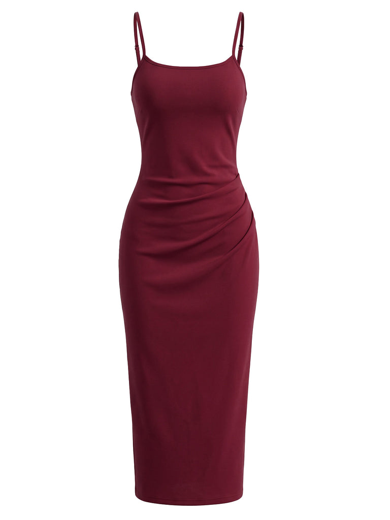 Wine Red 1960s Dress 4