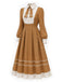 Light Khaki 1940s Dress 3