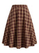 [Pre-Sale] 1950s Brick Red Plaid A Line Skirt 2