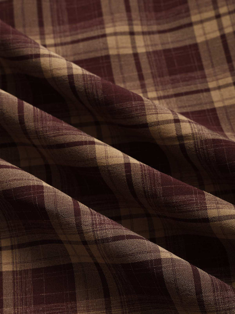 [Pre-Sale] 1950s Brick Red Plaid A Line Skirt 7