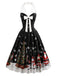 [Pre-Sale] 1950s Printed Halter Neck Midi Dress 2