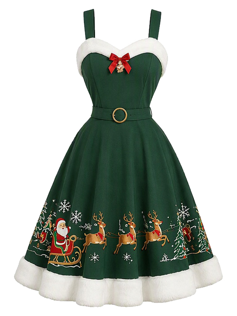Lake Green 1950s Christmas Dress 2