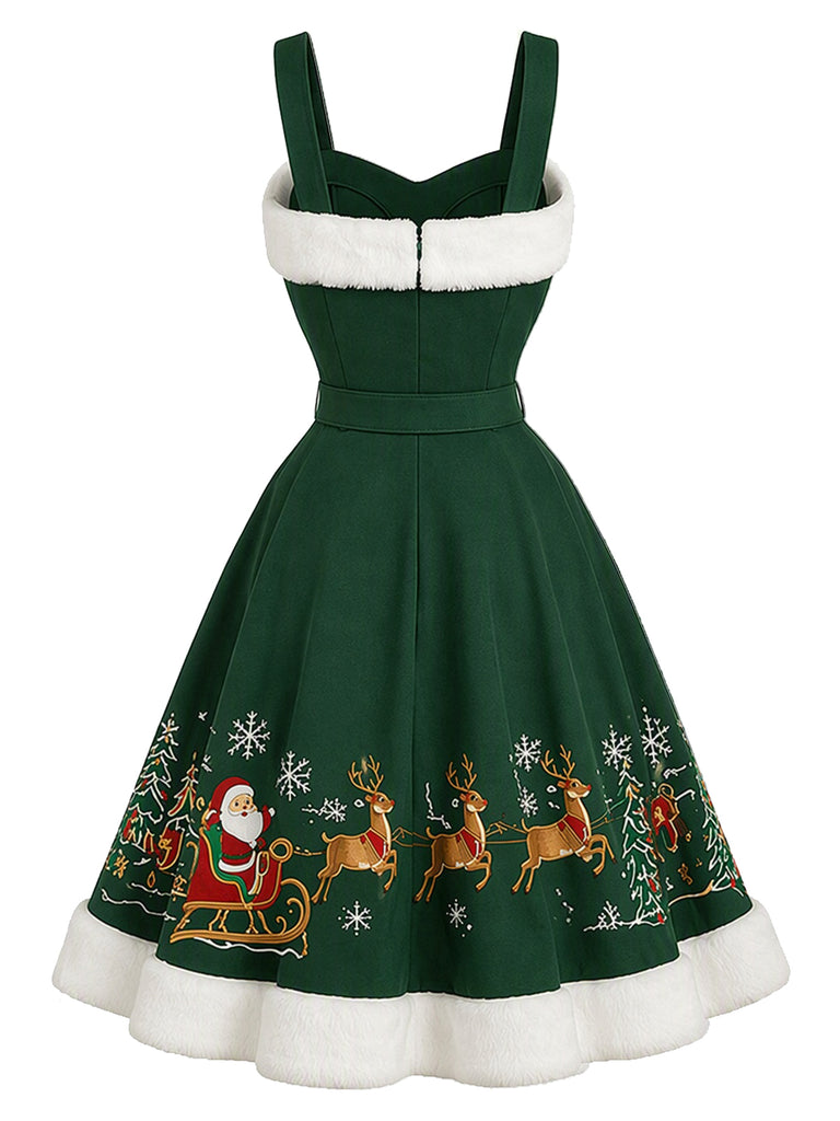 Lake Green 1950s Christmas Dress 3