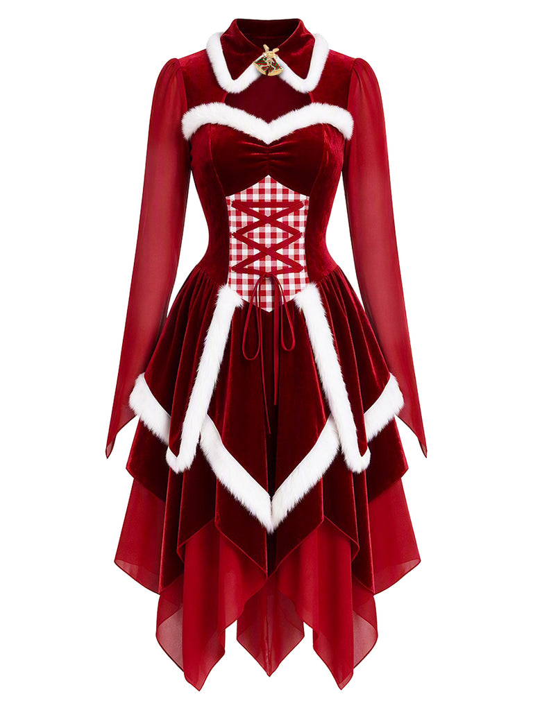 True Red 1950s Christmas Dress 2