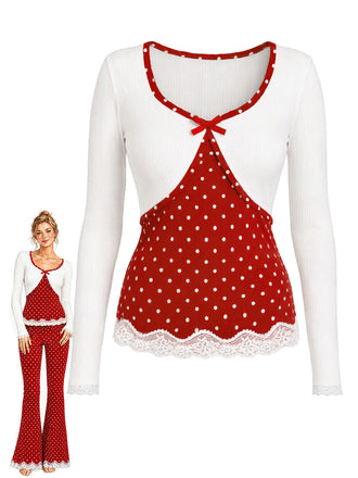 [Pre-Sale] 1960s Knit Layered Look Pajama Top 1