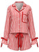 [Pre-Sale] 1970s Red White Stripe Pajama Shorts Set 1