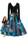 Blue 1950s Christmas Dress 1