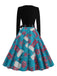 Blue 1950s Christmas Dress 2