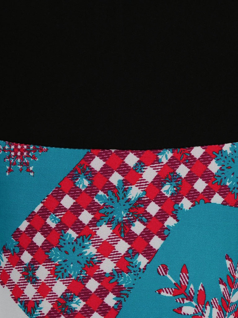 Blue 1950s Christmas Dress 6