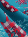 Blue 1950s Christmas Dress 11