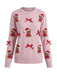 Teddy Bear Bow Jacquard Christmas Sweater 3