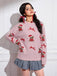 Teddy Bear Bow Jacquard Christmas Sweater 4