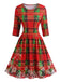 Christmas Print Fit and Flare Midi Dress 1