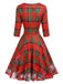 Christmas Print Fit and Flare Midi Dress 2