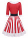 Christmas Print Fit and Flare Midi Dress 5