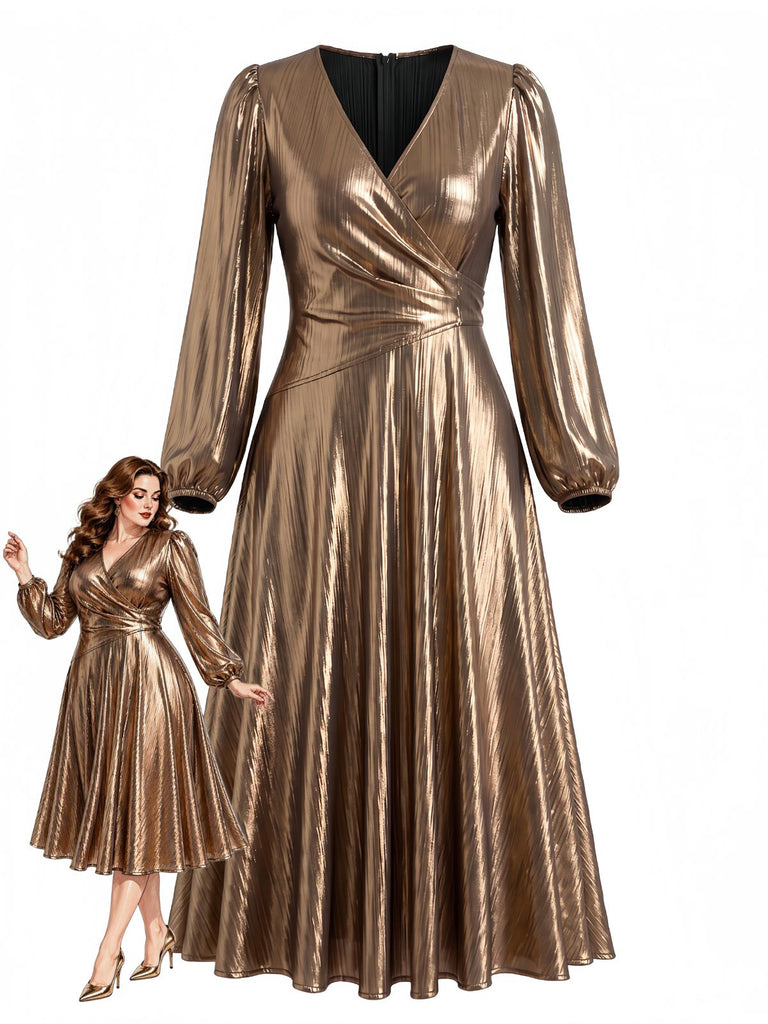Gold 1970s Dress 1