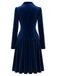 Velvet Double Breasted Fit and Flare Midi Dress 3