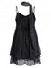 Shimmer Chiffon Halter Scarf Mini Dress 2
