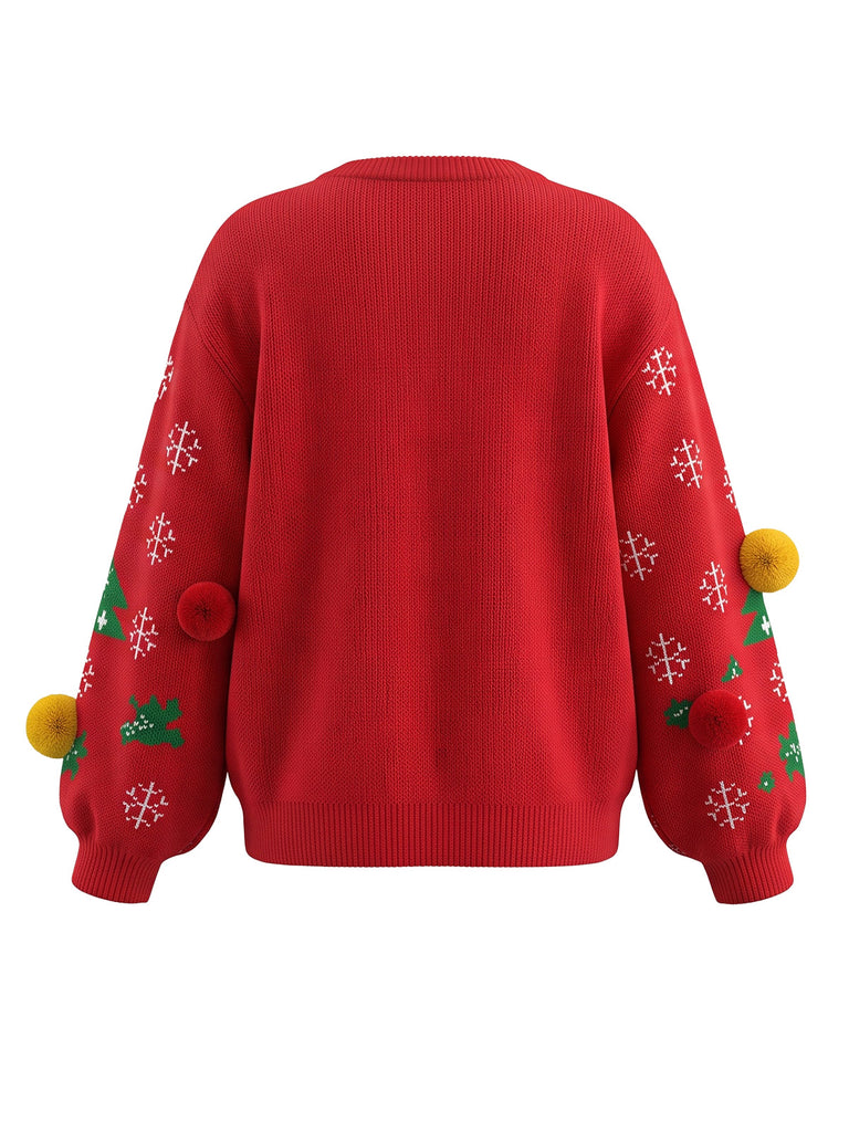 True Red 1980s Christmas Top 2
