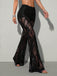 Dark Coffee 1970s Lace Pants 3