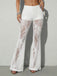 Dark Coffee 1970s Lace Pants 6