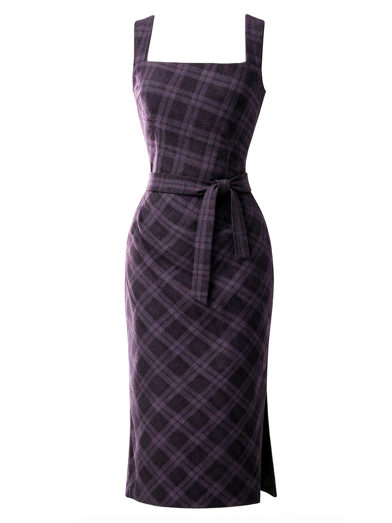 Deep Purple 1960s Square Neck Dress 1