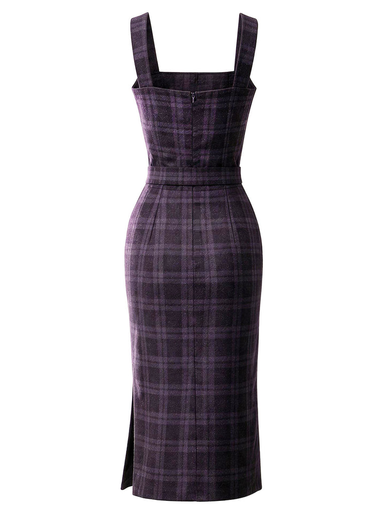 Deep Purple 1960s Square Neck Dress 2
