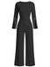 Black 1960s Wide Leg Jumpsuit 2