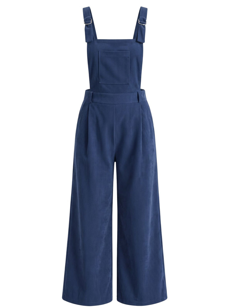 Corduroy Multi Pocket Straight Leg Jumpsuit 3
