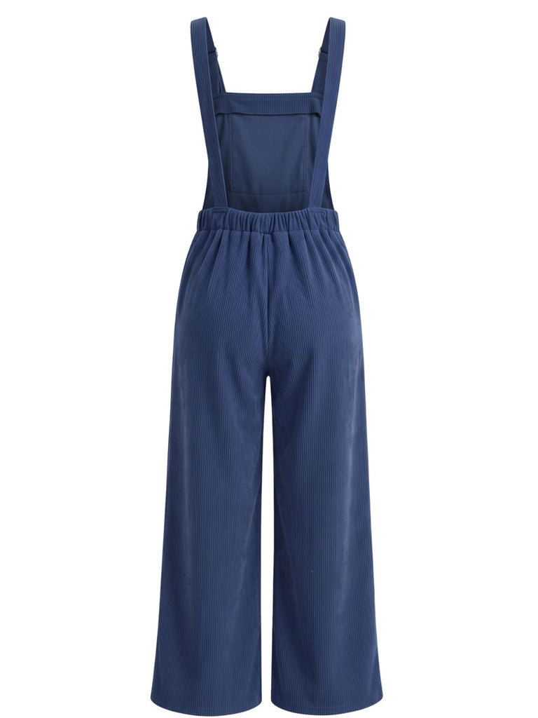 Corduroy Multi Pocket Straight Leg Jumpsuit 4