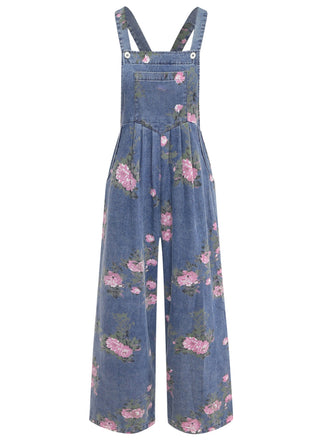 Blue 1940s Wide Leg Jumpsuit 1