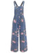 Blue 1940s Wide Leg Jumpsuit 1