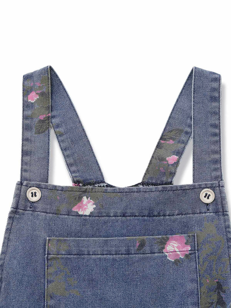 Blue 1940s Wide Leg Jumpsuit 5