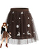Christmas Reindeer Print Flared Mini Skirt 1