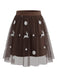 Christmas Reindeer Print Flared Mini Skirt 2