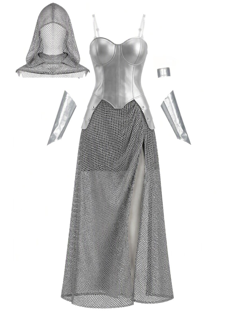 Medieval Chainmail Knight Armor Halloween Costume Set 1