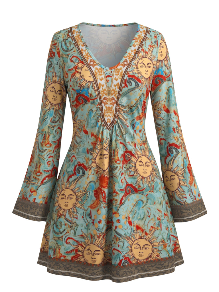 Light Brown 1960s Leopard Print Dress 4