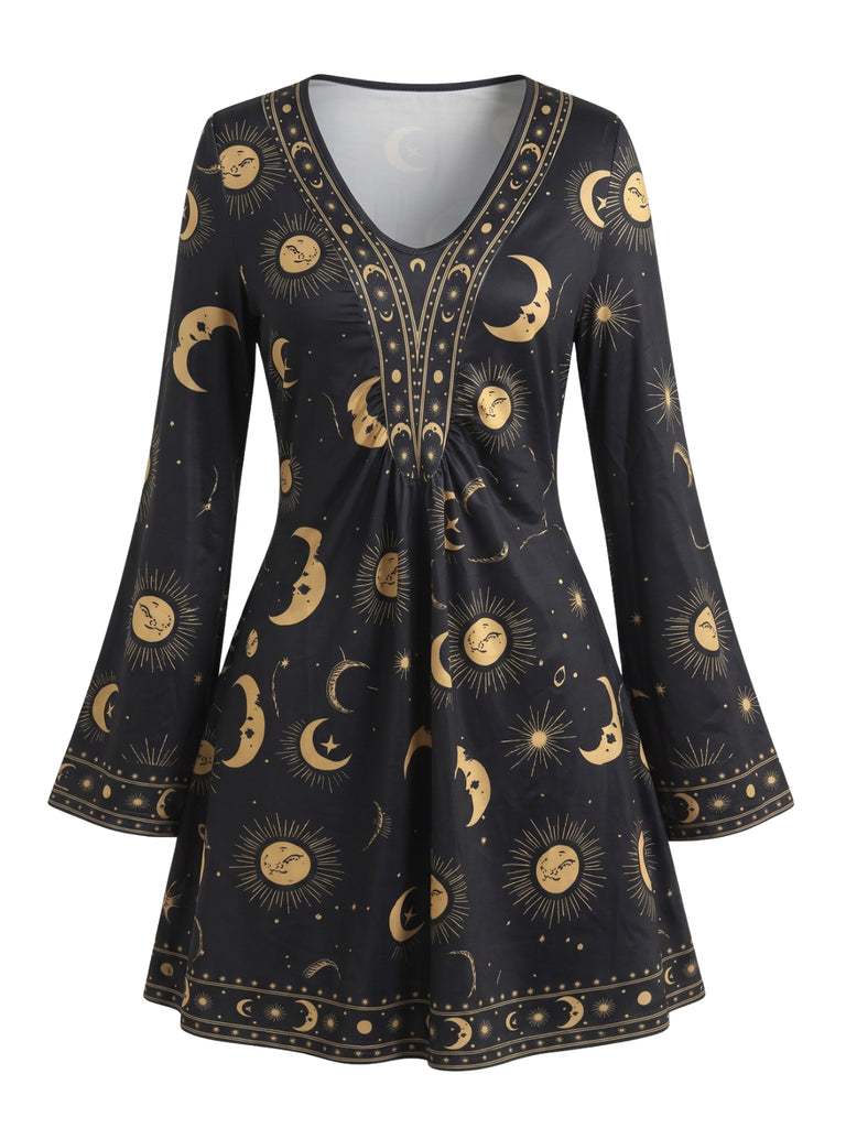 Light Brown 1960s Leopard Print Dress 1