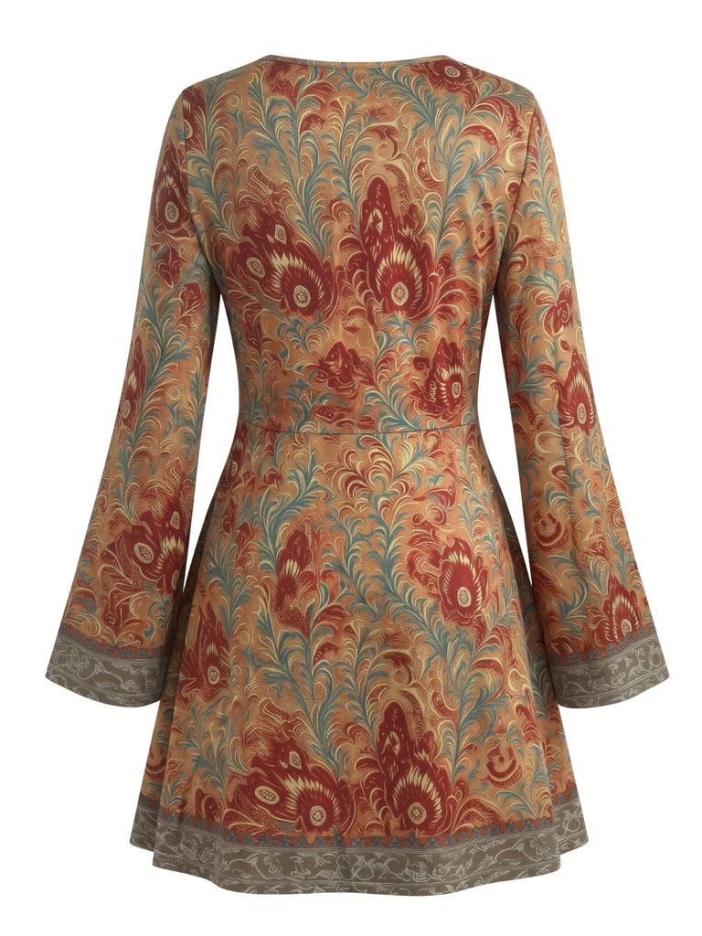Light Brown 1960s Leopard Print Dress 8