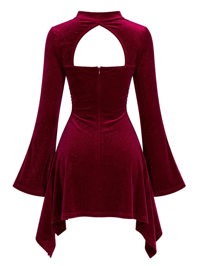 Wine Red 1960s Dress 3