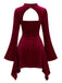 Wine Red 1960s Dress 3