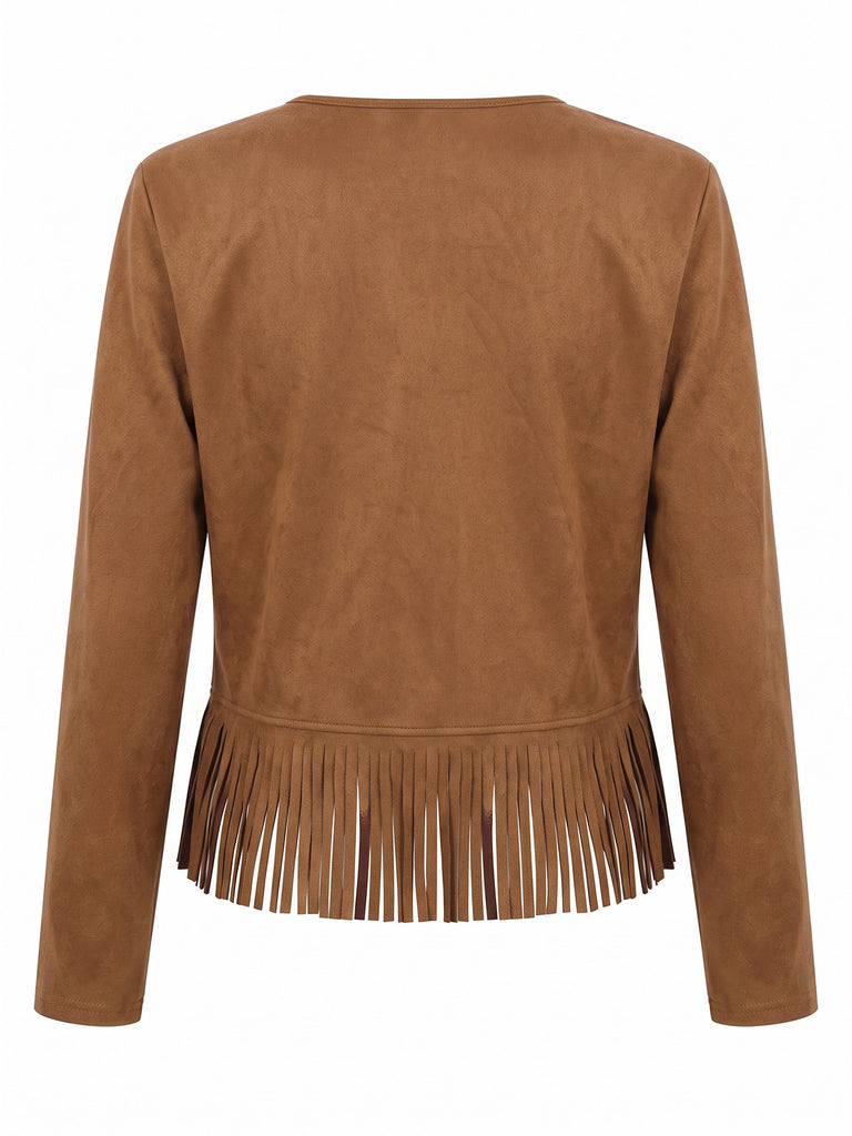 Brown 1940s Fringe Jacket 2