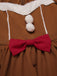 [Pre-Sale] [Plus Size] Turmeric 1950s Gingerbread Man Plush Trim Dress